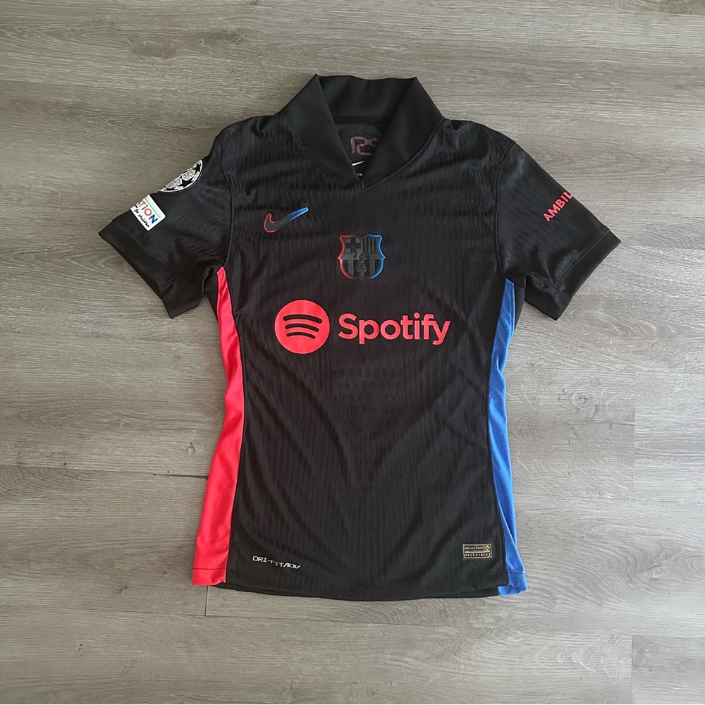 Nike Black FC Barcelona Jersey with Red & Blue Accents